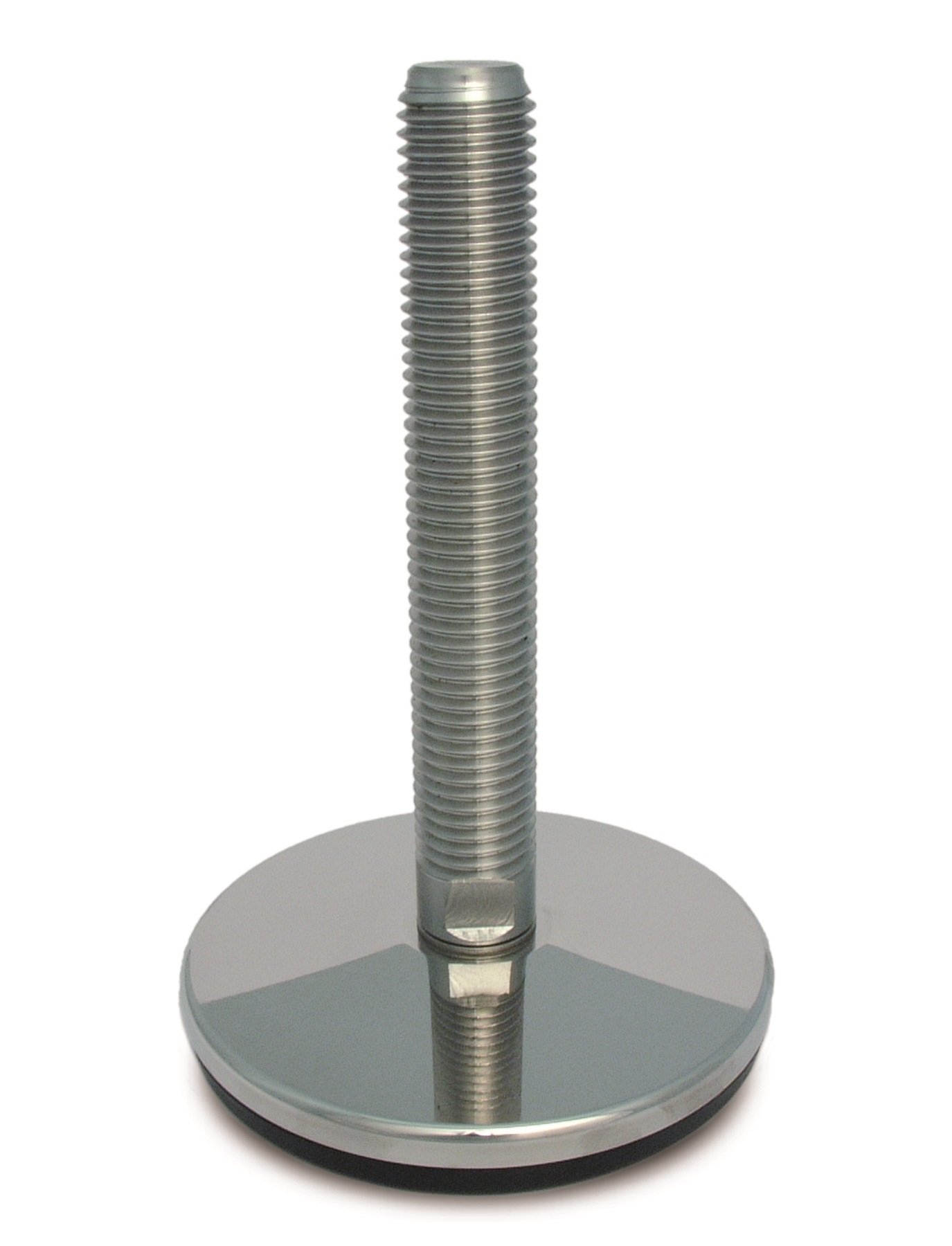 Stainless steel adjustable feet Ø 120, fixed screw with 5° tilt, medium load
